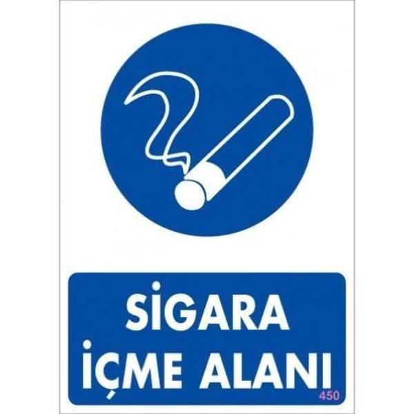 Sigara İçme Alanı Uyarı Levhassı 25x35 KOD: 450 - Image 1