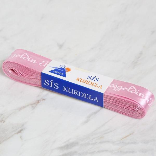 Loren Crafts 2cm 10 mt Pembe Saten Hoşgeldin Bebek - Image 1