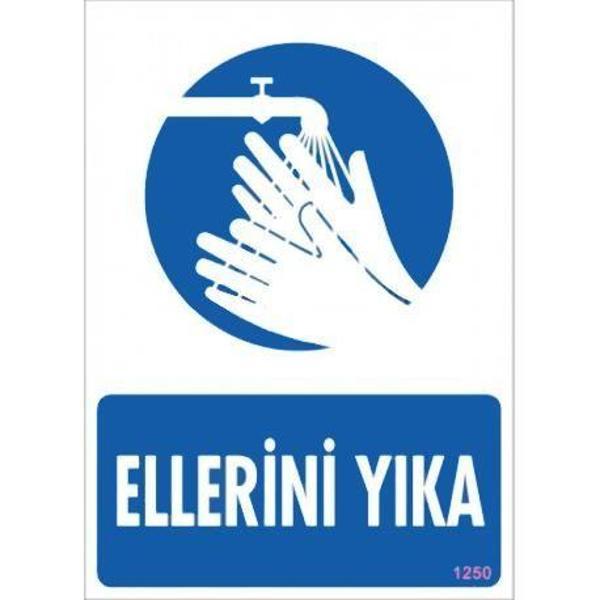 Ellerini Yıka Uyarı Levhası 25x35 KOD:1250 - Image 1