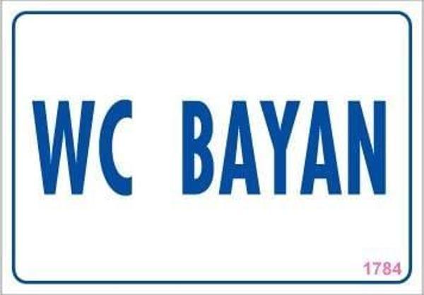 WC Uyarı Levhası 17,5x25 KOD:1784 - Image 1