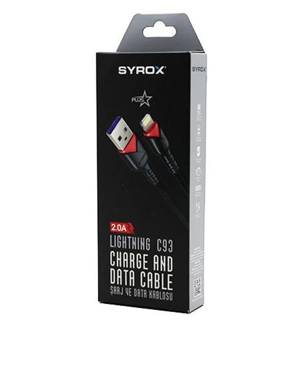 İPHONE USB ÖRGÜLÜ LIGHTNING 2.0A ŞARJ - DATA KABLOSU C93 (5250) - Image 1