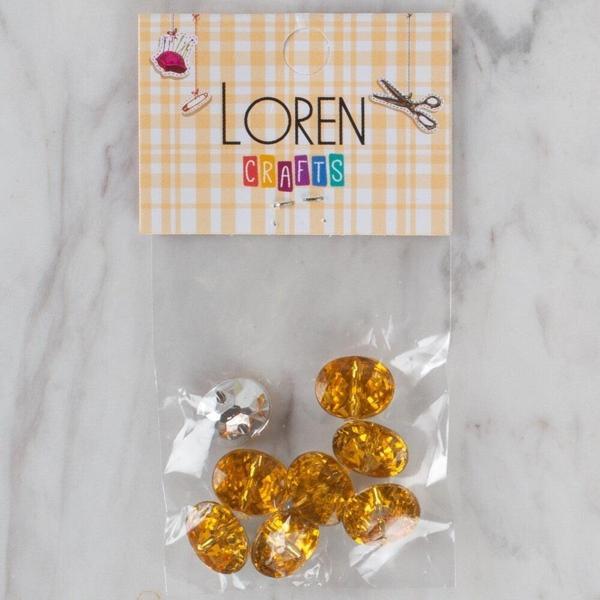 Loren Crafts hardal sarısı 8 li düğme - 242 - Image 1
