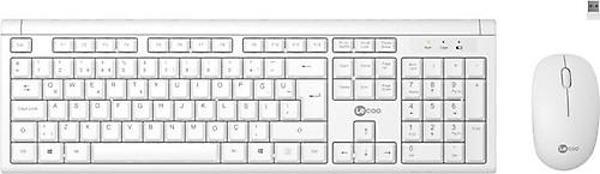 LENOVO LECOO Q Kablosuz Beyaz Klavye/Mouse Set KW200 - Image 1