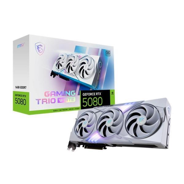 MSI GEFORCE RTX5080 16G GAMING TRIO OC WHITE 16GB GDDR7 256BIT 1XHDMI 3XDP EKRAN KARTI - Image 1