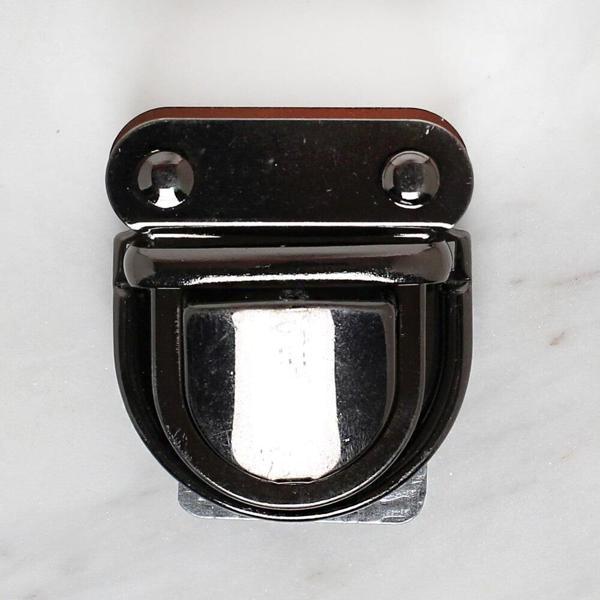 Loren Metal Çanta Kilidi Büyük Siyah - Image 1