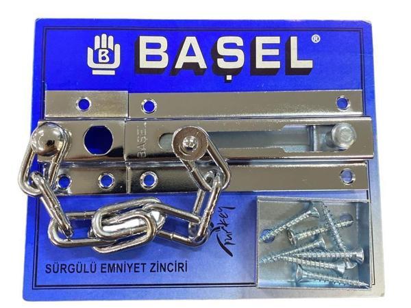 Başel Sürgülü Kapı Emniyet Zinciri Krom - Image 1
