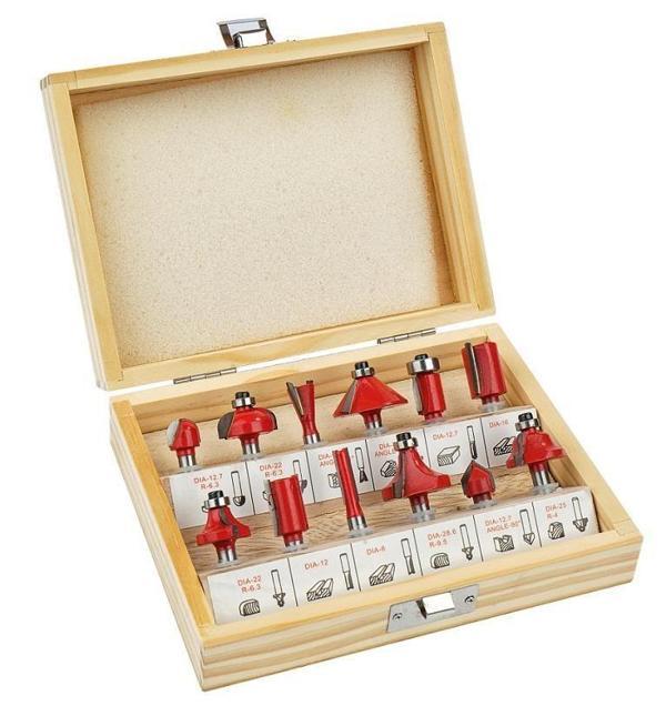 Ennalbur 8 mm 12 Parça Ahşap Freze Uç Seti - Image 1