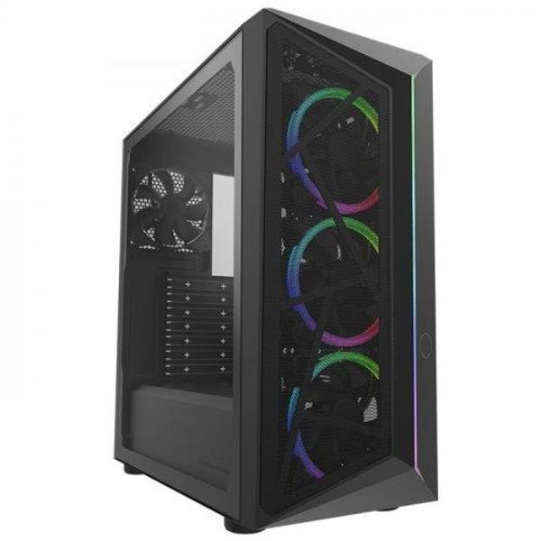 CM MASTER CMP510 TG CP510-KGNN65-S01 650W 80+ Mesh Panel Siyah ARGB 3x120MM FANLI Mid-Tower Kasa - Image 1