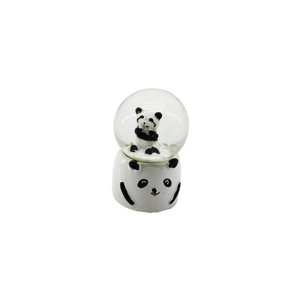 MİNİ BOY AYICIK - PANDA CAM FANUS KAR KÜRESİ PİLLİ - IŞIKLI (5250) - Image 1