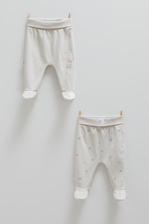 CUTE BEAR PATİKLİ İKİLİ PANTOLON - CARAMELL  - APE1465 - Gri - 0 - 1 Ay0 - 1 Ay - APE1465-G-0 - 1 Ay0 - 1 Ay Gri - Image 1