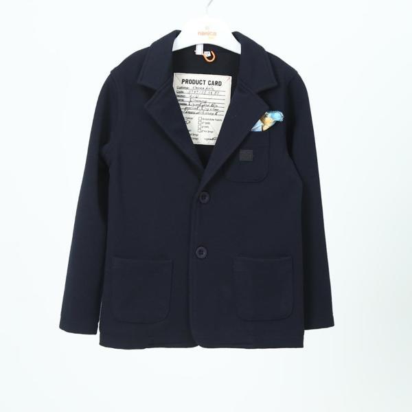 PİKE DOKUMA CEKET LACİVERT - Image 1