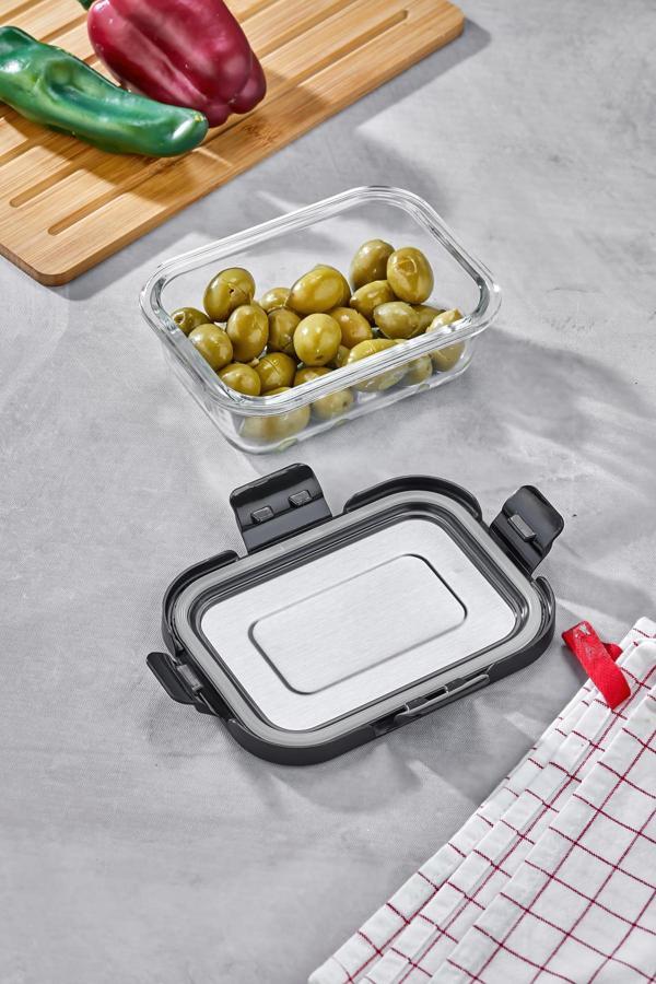 Cooker 370 Ml Cam Saklama Kabı – Sızdırmaz, Paslanmaz Çelik Kapaklı, Gıda Saklama - Image 1