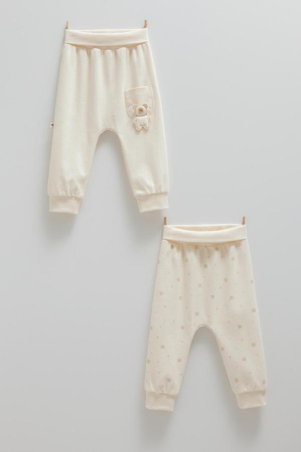 CUTE BEAR CEP DETAYLI PATİKSİZ İKİLİ PANTOLON - CARAMELL  - APE1466 - Bej - 12 - 18 Ay - APE1466-Bej-12 - 18 Ay Bej - Image 1