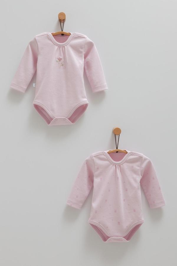 CUTE RABBIT İKİLİ UZUN KOL ÇITÇITLI BODY - CARAMELL  - BK1482 - Lila - 0 - 1 Ay0 - 1 Ay - BK1482-Li-0 - 1 Ay0 - 1 Ay Lila - Image 1