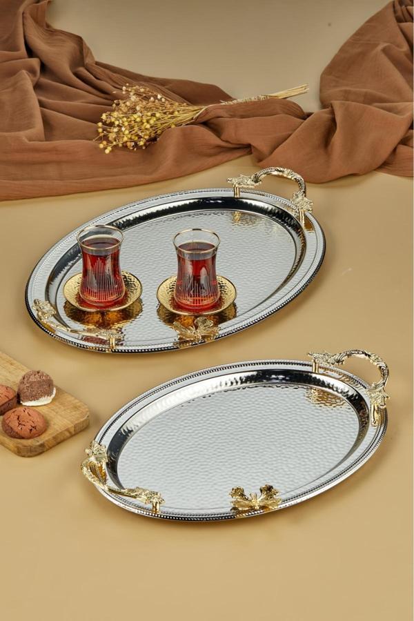 Cooker Ev Sofra Mutfak 2'Li Oval Sunum Tepsisi - Image 1