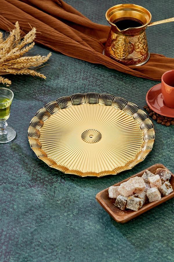 Cooker 25 Cm Yuvarlak Tepsi – Parlak Yüzeyli Sunum Tepsisi - Image 1