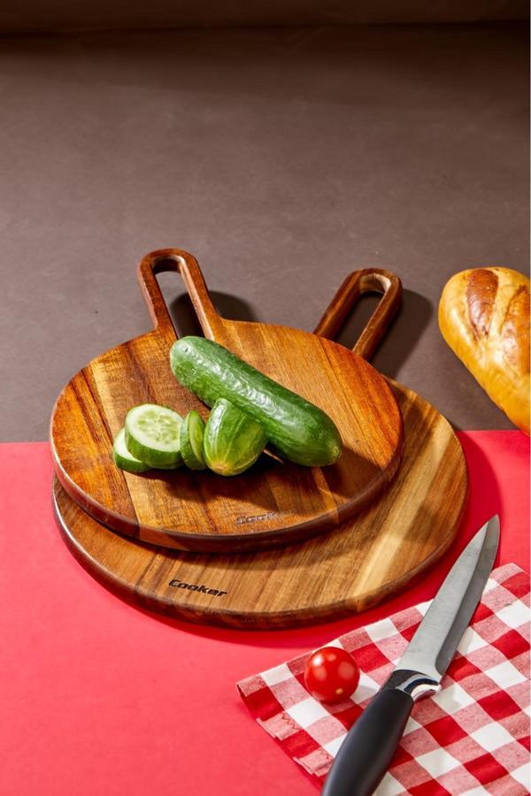 Cooker 2'Li Lüx Akasya Ağacı Kesme Tahtası - Image 1