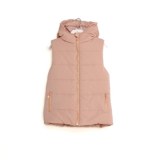 PARLAK KUMAŞ ŞİŞME YELEK Somon - Image 1