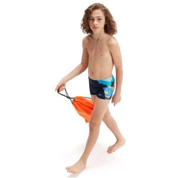 Speedo Allover Leg Aquashort Erkek Çocuk Yüzücü Mayosu Lacivert-Mavi - Image 1