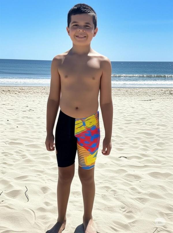 Speedo Allover Digital Jam-mer Erkek Çocuk Yüzücü Mayosu Renkli - Image 1