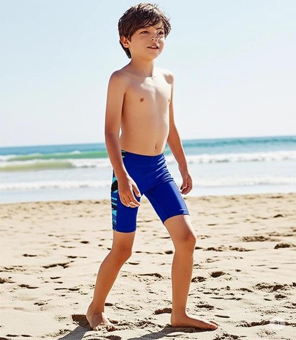 Speedo Hyperboom Panel Jam-mer Erkek Çocuk Yüzücü Mayosu Mavi - Image 1