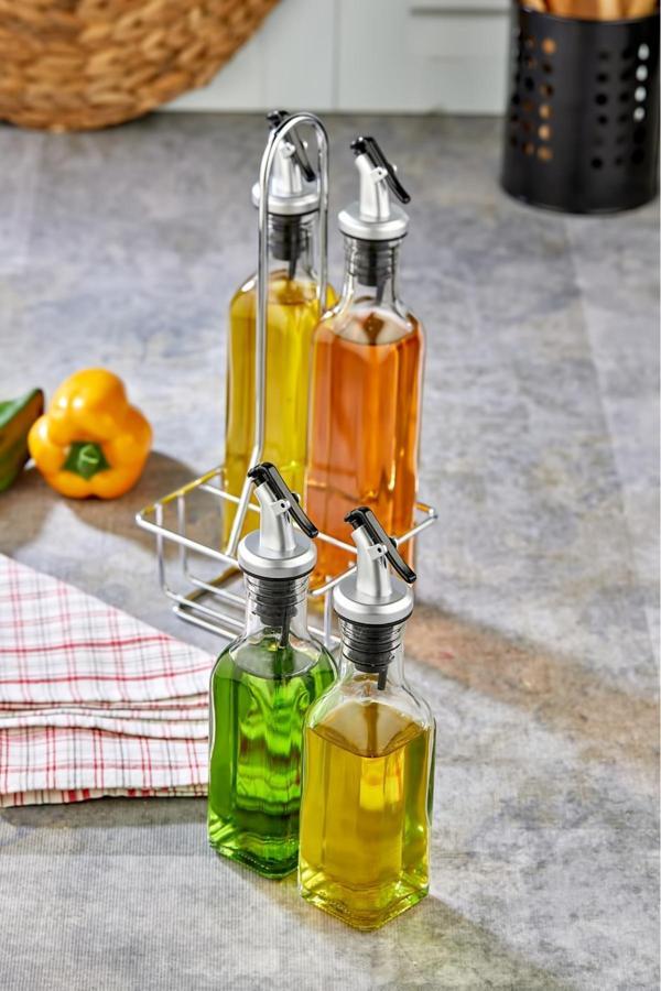 Cooker Standlı 5 Parça Yağdanlık Sosluk  Baharatlık Seti - Image 1