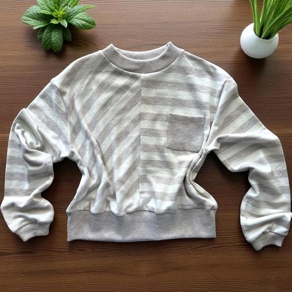 ÇİZGİLİ KAZAK Ekru - Image 1