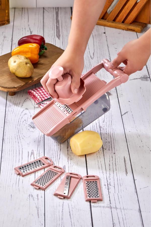 Cooker 5 Bıçaklı Hazneli Lüx Paslanmaz Çelik Rende - Image 1