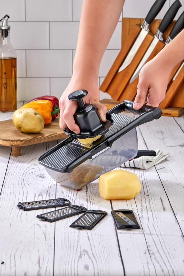 Cooker 5 Bıçaklı Hazneli Lüx Paslanmaz Çelik Rende - Image 1