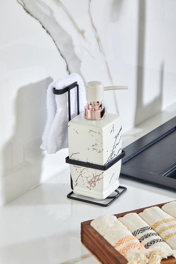 Cooker 200 Ml Stoneware Havlulu Sıvı Sabunluk (Banyo-Mutfak Sabunluğu) - Image 1