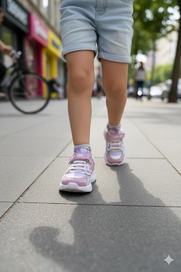 Gür Kids Kız Çocuk Spor Ayakkabısı 26-35 Pembe-Lila - Image 1