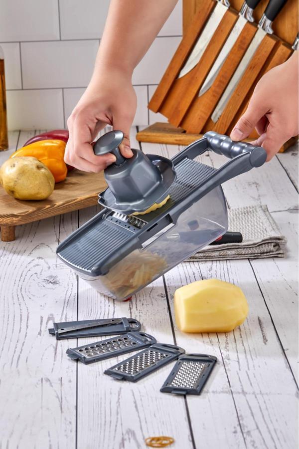 Cooker 5 Bıçaklı Hazneli Lüx Paslanmaz Çelik Rende - Image 1