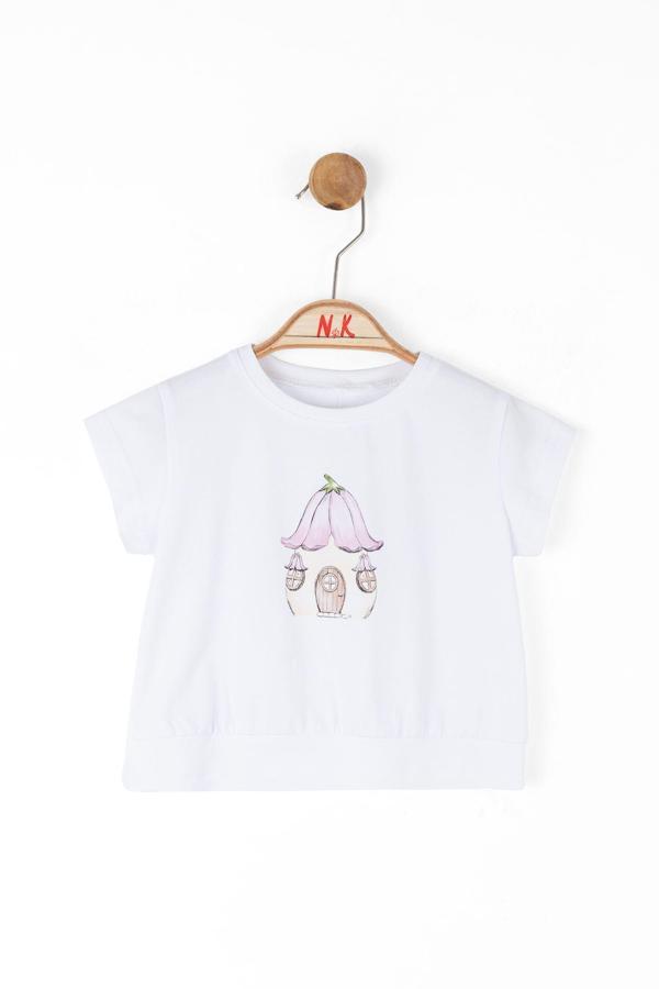 BEBE YAKA OLIVES TSHIRT BEYAZ - Image 1