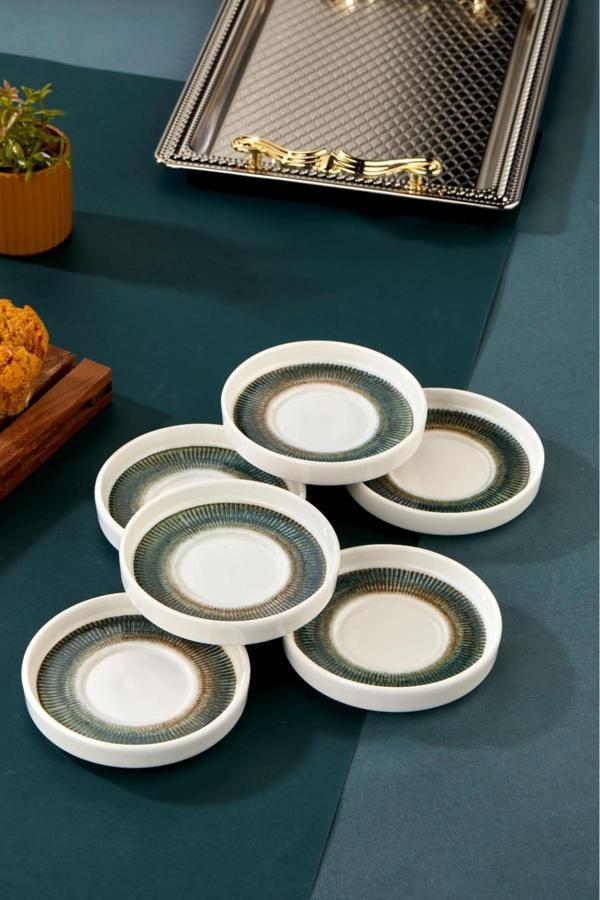 Cooker 6' Lı Lyon Porselen Çay Tabağı - Image 1