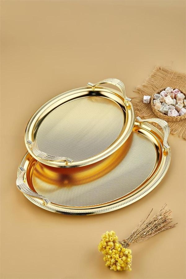 Cooker Çelik Oval 2'Li Tepsi 40 Cm / 48 Cm - Image 1