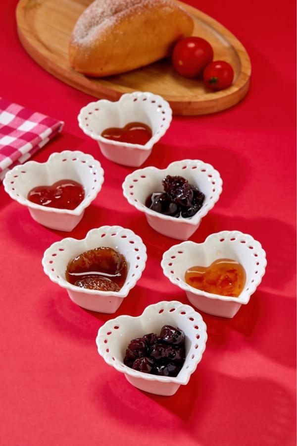 Cooker 6'Lı Beyaz Porselen Reçellik Seti 7.5X7.4 Cm - Image 1