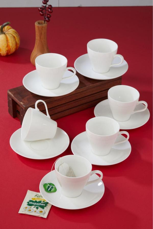 Cooker 6'Lı 220 Ml Porselen Fincan Seti | Şık Kutulu Hediyelik Kahve Fincanı - Image 1