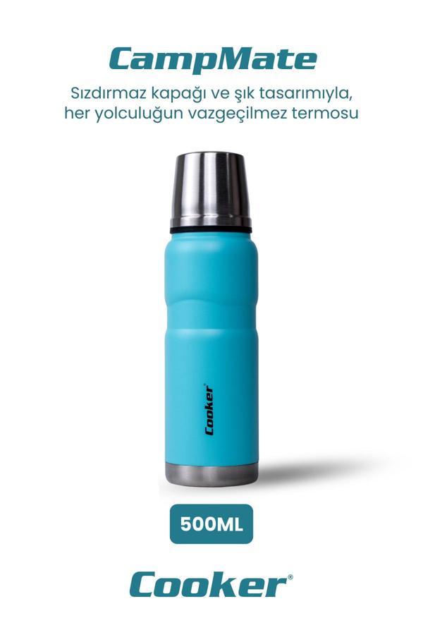 Cooker 500 Ml Çift Kat Sızdırmaz Paslanmaz Çelik Termos – 12 Saat Sıcak, 24 Saat Soğuk Koruma - Image 1