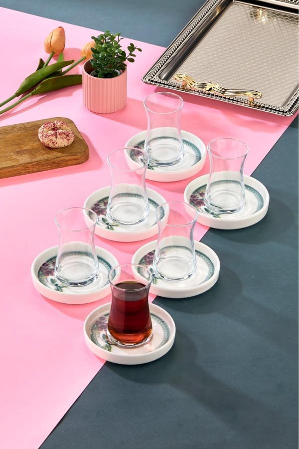 Cooker 6' Lı Lyon Porselen Çay Tabağı - Image 1