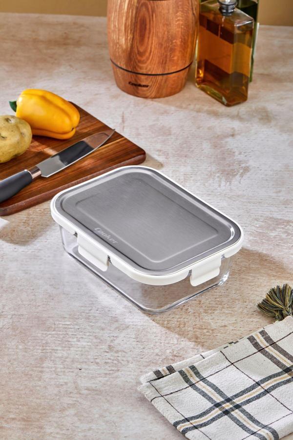 Cooker 1500 Ml Cam Saklama Kabı – Sızdırmaz, Paslanmaz Çelik Kapaklı, Gıda Saklama - Image 1