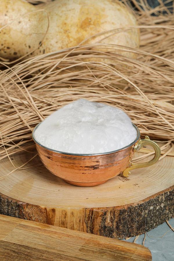 Cooker Bakır Tas Bardak Nostaljik El Dövmesi Bakır Meşrubat Ayran Bardağı - Image 1