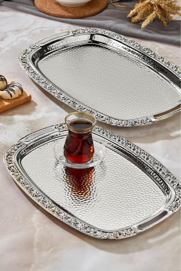 Cooker 2'Li Paslanmaz Çelik Sunum Servis Tepsisi - Image 1