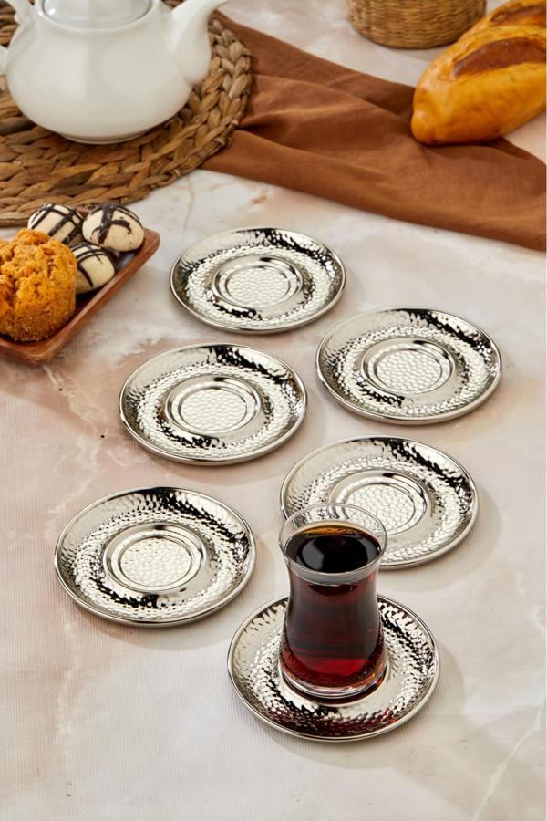 Cooker 6'Lı Metal Çay Tabağı - Image 1