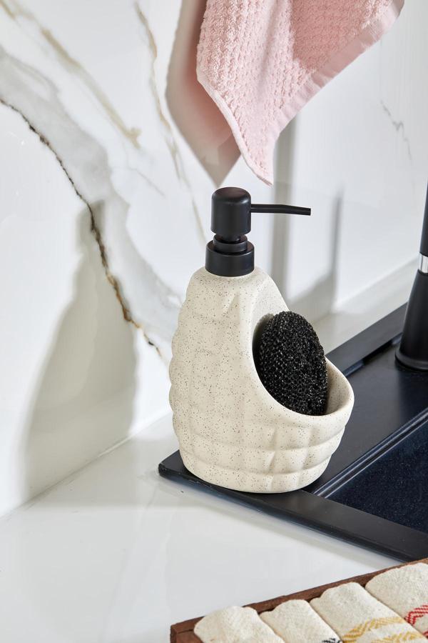 Cooker Seramik Süngerlikli Sıvı Sabunluk – 180 Ml | Şık, Pratik Ve Hijyenik Çözüm! - Image 1