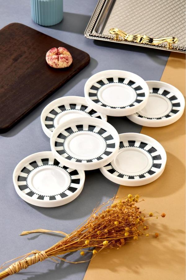 Cooker 6' Lı Lyon Porselen Çay Tabağı - Image 1