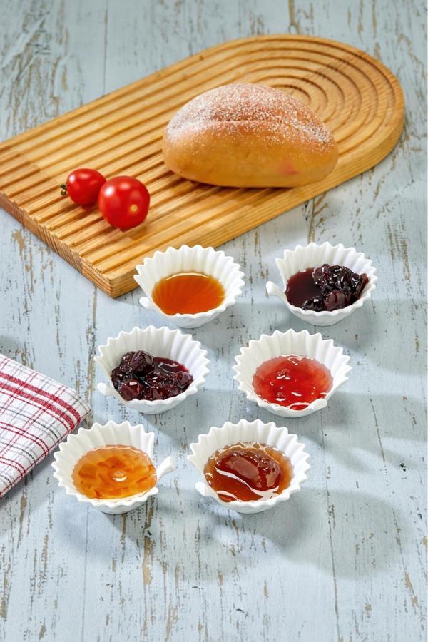 Cooker 6'Lı Beyaz Porselen Reçellik Seti 7.5X7.5 Cm - Image 1