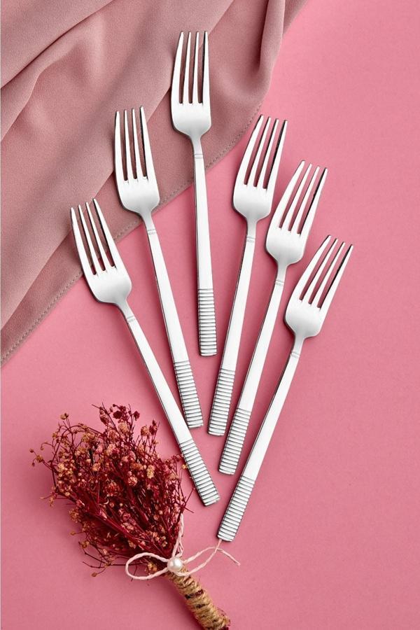 Cooker 6'Lı Heybeli Paslanmaz Çelik Yemek Çatalı - Image 1