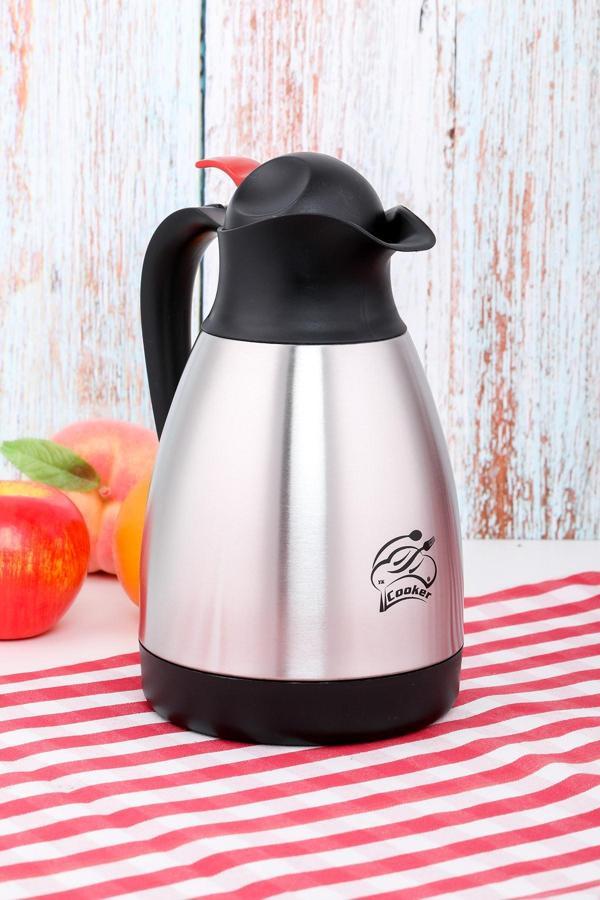 Cooker Shop Premium Paslanmaz Çelik 1.2 Lt Piknik Kamp Ofis Çay Kahve Termosu - Image 1