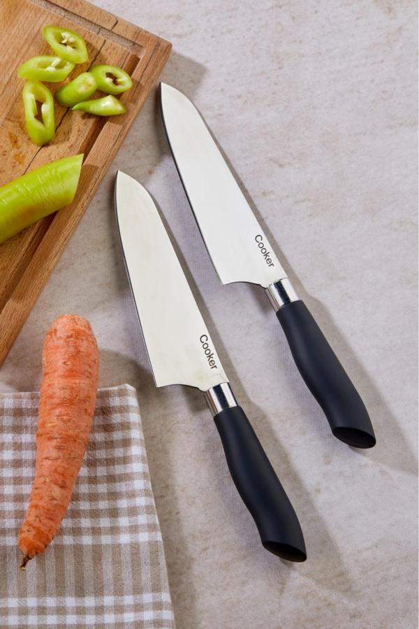 Cooker Lüx Model Paslanmaz Çelik Şef Bıçağı (1 Adet) - Image 1