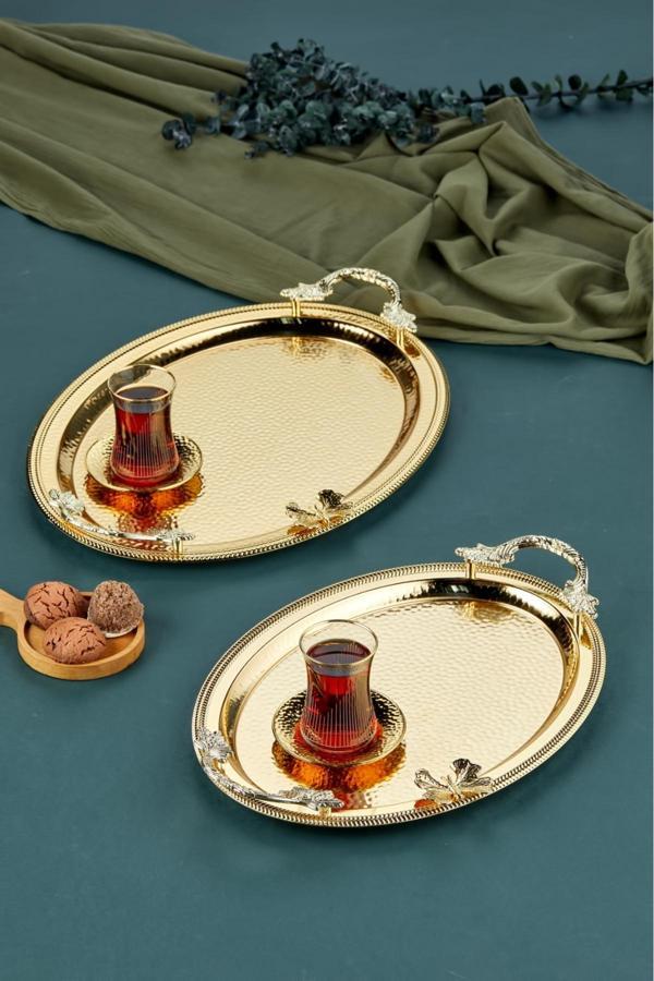 Cooker Ev Sofra Mutfak 2'Li Oval Sunum Tepsisi - Image 1